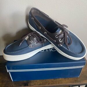 8.5 Nautical Navy Blue Boat Shoe Loafers